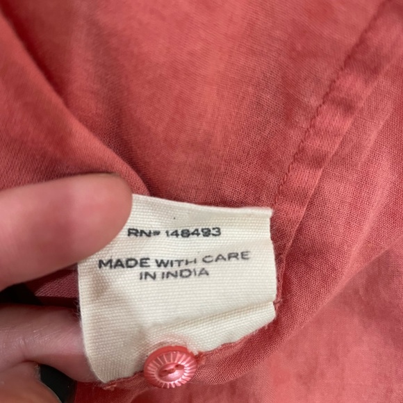 DOEN Coral Pink Cotton Nightgown Dress Size XS - Picture 15 of 15